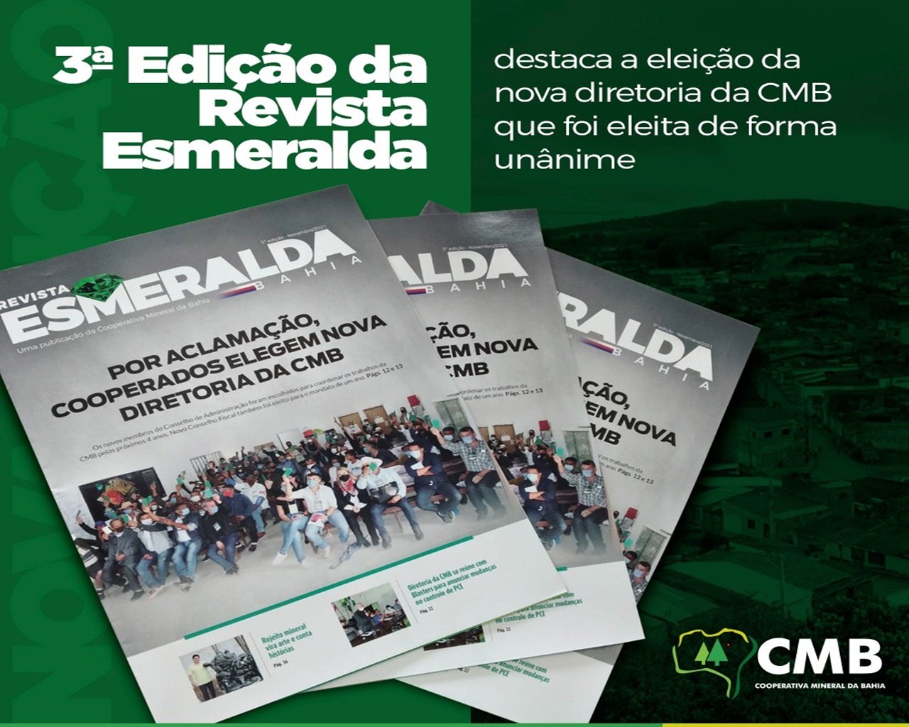 Leia mais sobre o artigo 3ª Edição da Revista Esmeralda Bahia destaca eleição da nova diretoria da CMB, escolhida por unanimidade