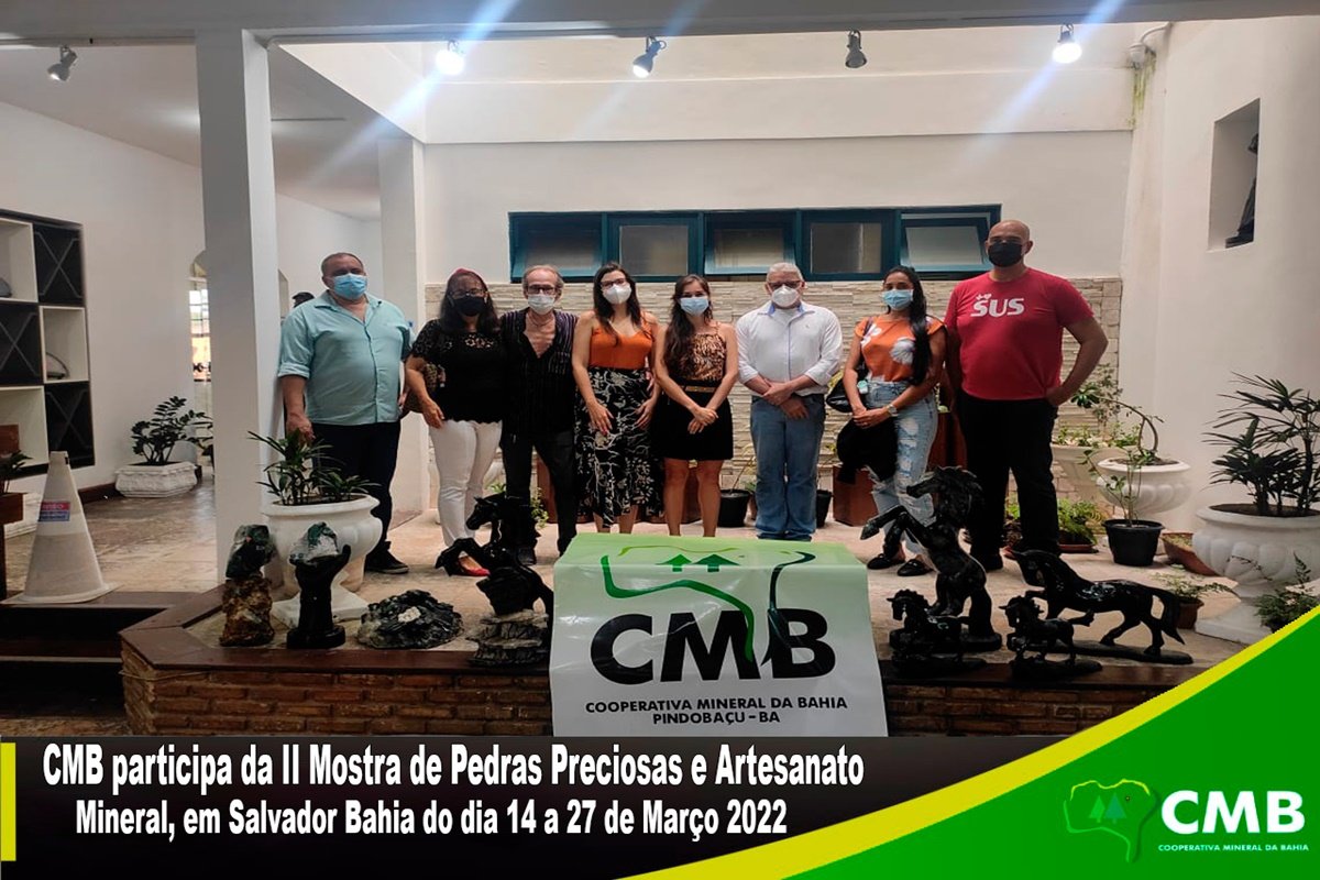 No momento, você está visualizando CMB participa da II Mostra de Pedras Preciosas e Artesanato Mineral, em Salvador