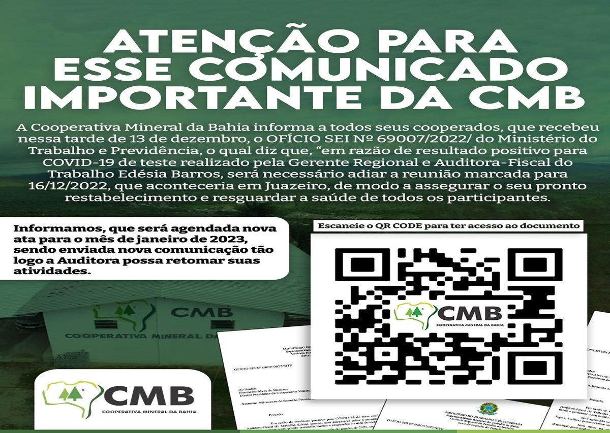 No momento, você está visualizando Atenção para esse comunicado importante da CMB